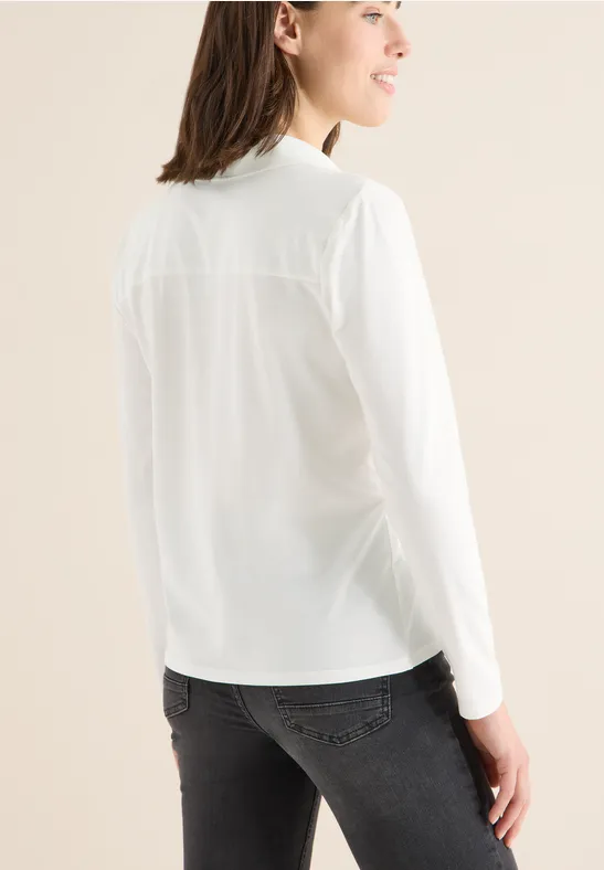 Langarmshirt mit Polokragen
