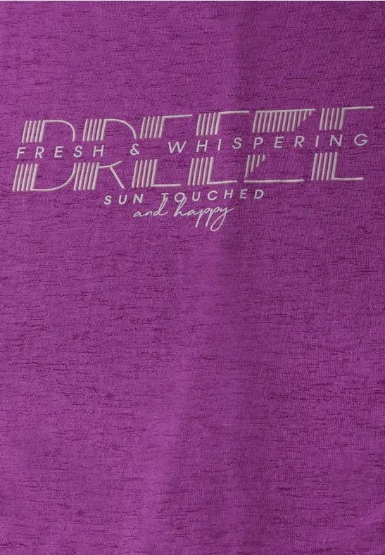 T-Shirt mit Grafik-Print in Leinenoptik