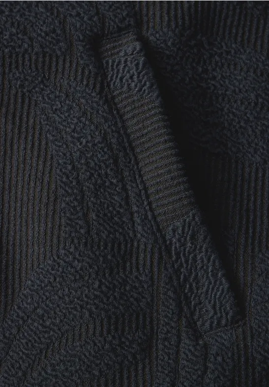 Strukturierte Jacquard-Jacke mit Reißverschluss