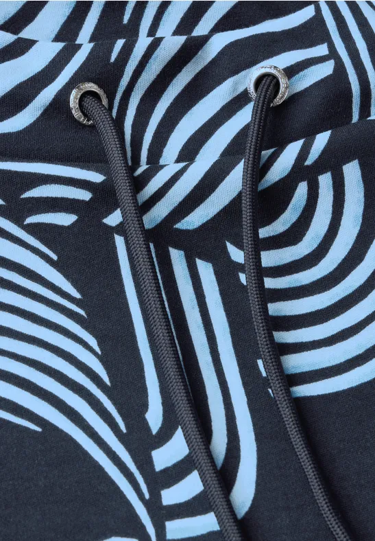 Langarmshirt mit Grafikprint und Tunnelzug