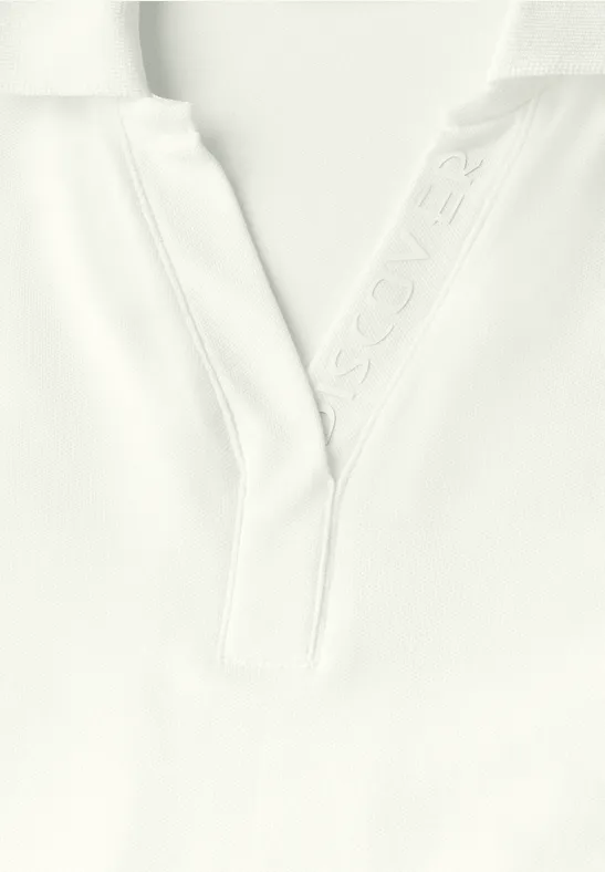 Klassisches Piqué-Poloshirt mit 3/4-Arm