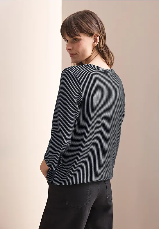 Gestreiftes Struktur-Tunikashirt