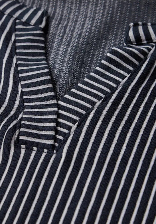 Gestreiftes Struktur-Tunikashirt