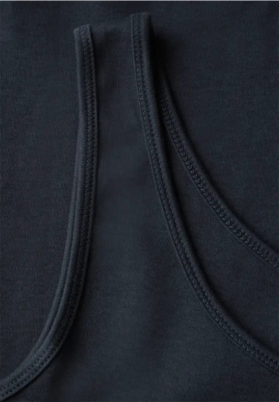 Klassisches Baumwoll-Tanktop mit Rundhalsausschnitt