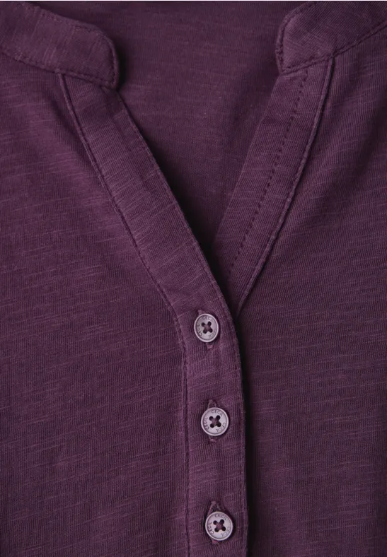 Baumwoll-Henley-Shirt im Tunika-Stil