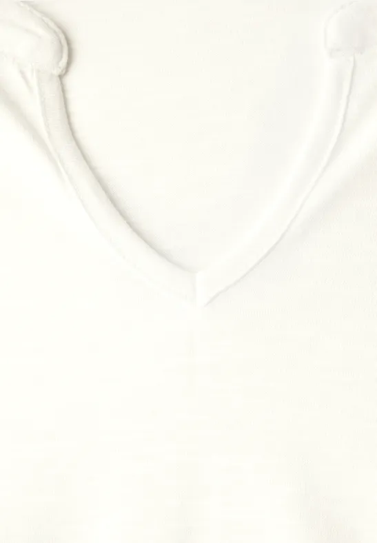 Weiches Tunika-T-Shirt mit Schlitz-Ausschnitt
