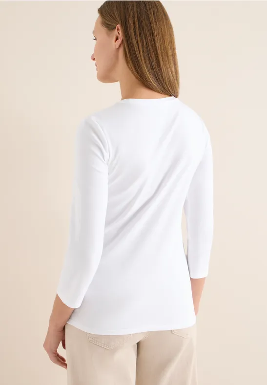 Essentielles 3/4-Arm Baumwollshirt