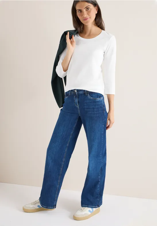 Essentielles 3/4-Arm Baumwollshirt
