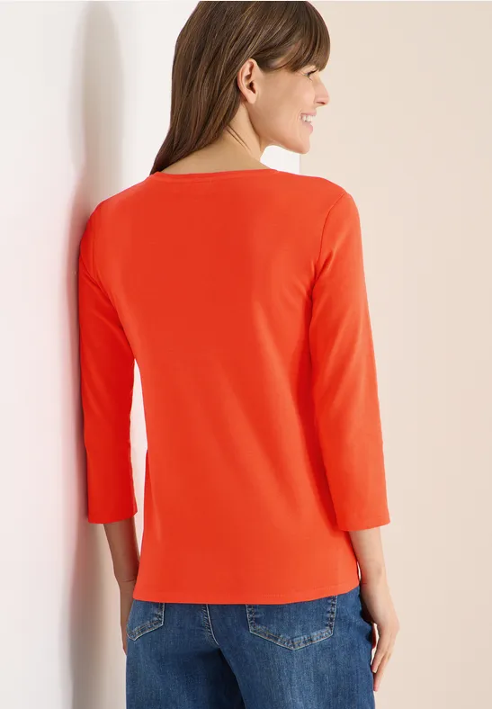 Essentielles 3/4-Arm Top aus Baumwolle