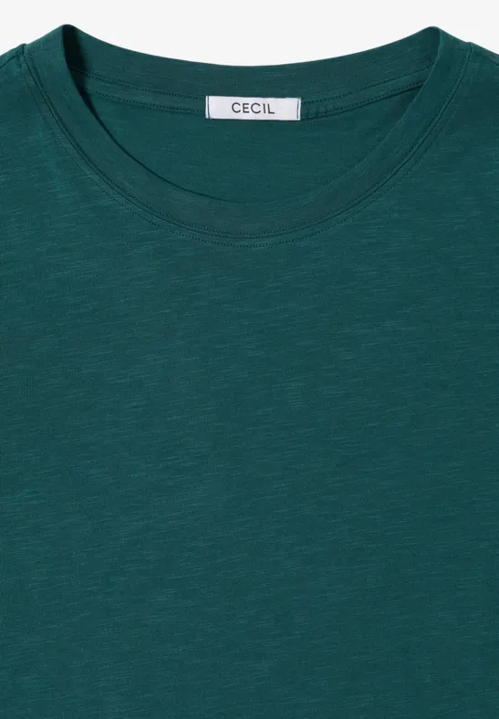 Essentielles Langarmshirt mit Rundhalsausschnitt