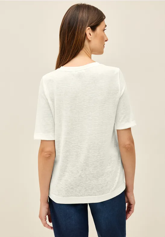 Jersey-Shirt mit dezentem Silikonprint