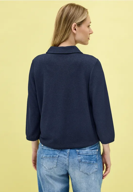 Leichte strukturierte Crepe Hemdjacke