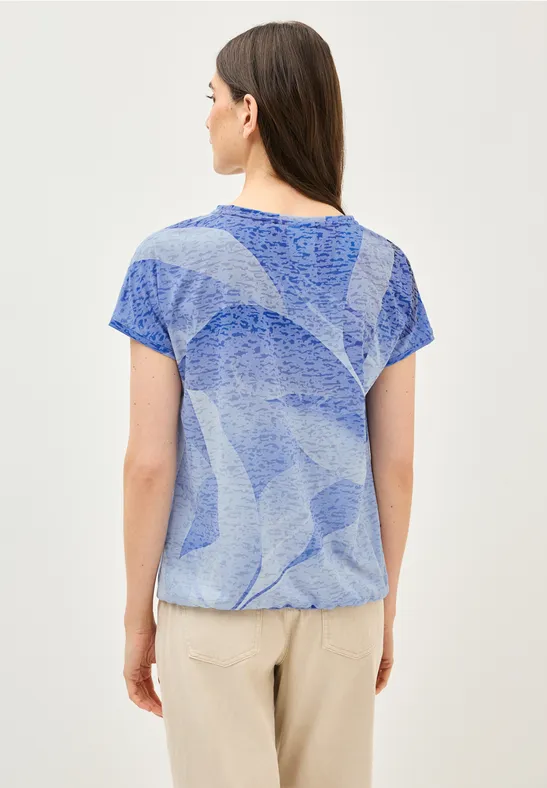 Ausbrenner-T-Shirt mit Grafik-Print