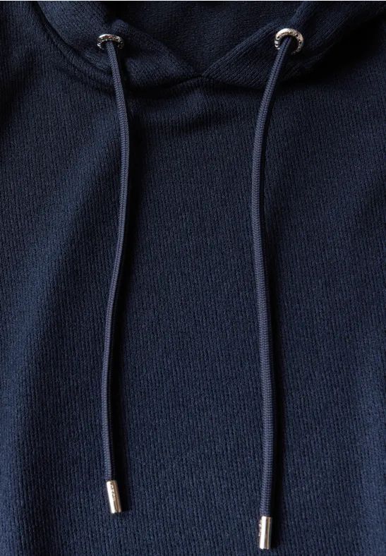 Kurzarm Hoodie mit Kreppstruktur