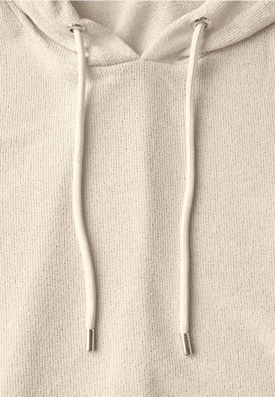 Kurzärmeliges Hoodie aus Krepp-Strick