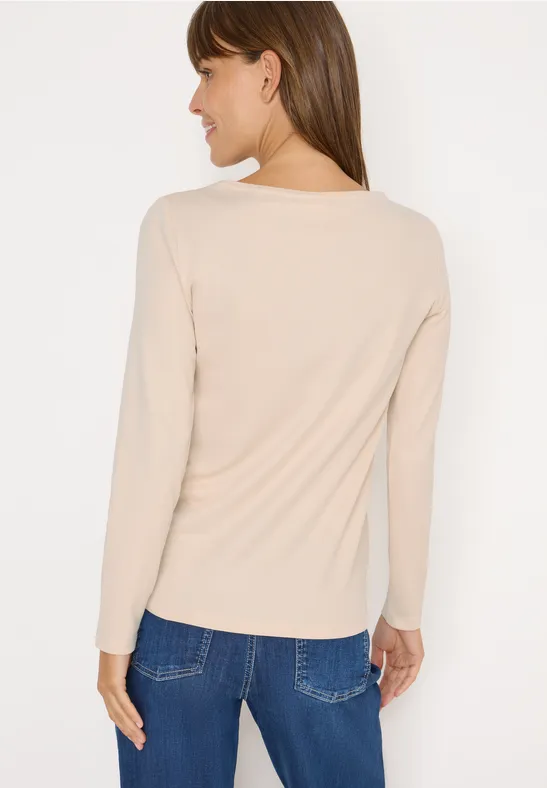 Elegantes Langarmshirt mit U-Boot-Ausschnitt