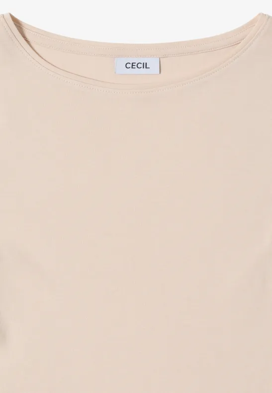 Elegantes Langarmshirt mit U-Boot-Ausschnitt
