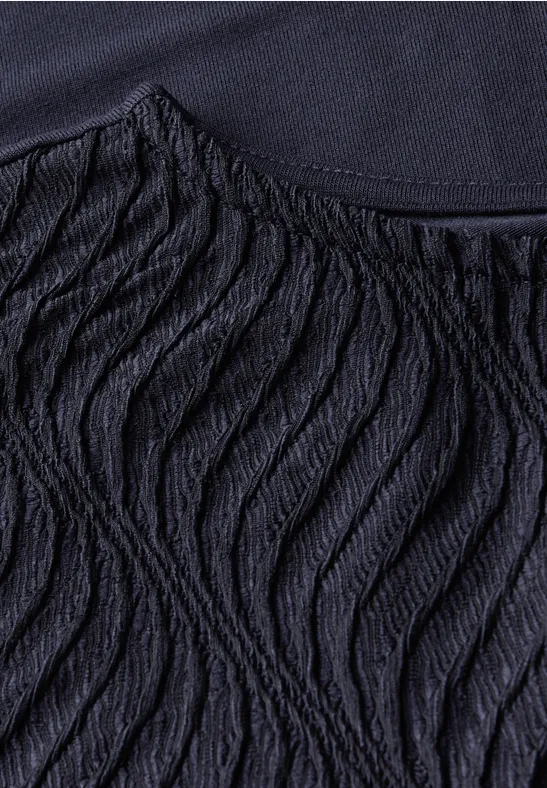 Kurzarm-Shirt mit U-Boot-Ausschnitt
