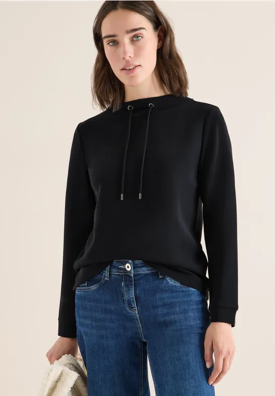 Langarmshirt mit Funnelneck