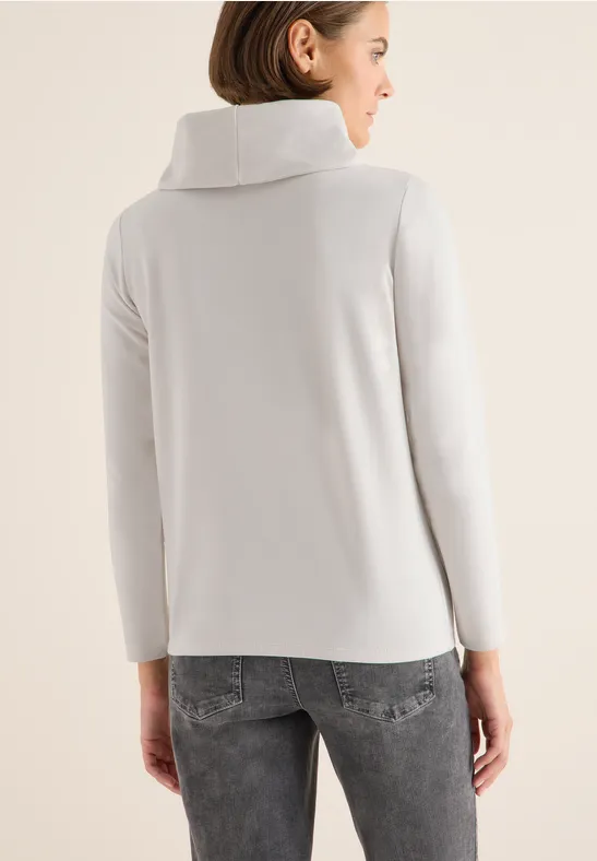 Shirt mit weichem Wasserfallkragen