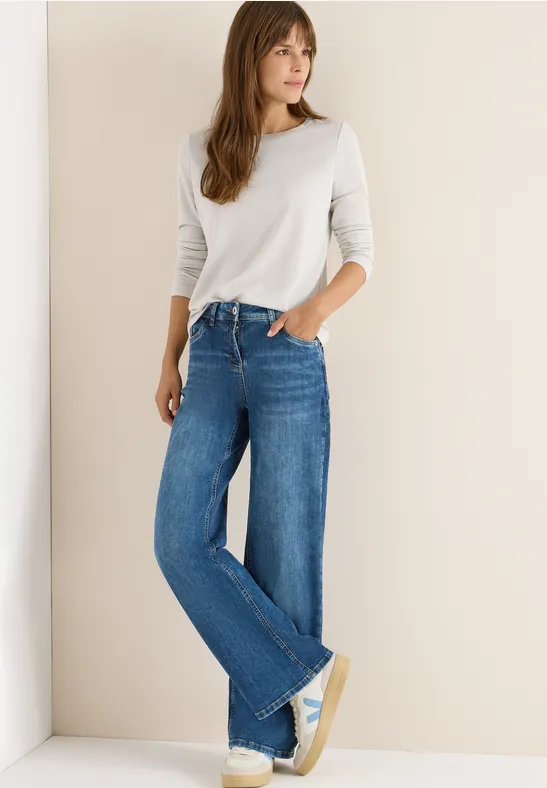 Langarmshirt mit dezentem Glitzer