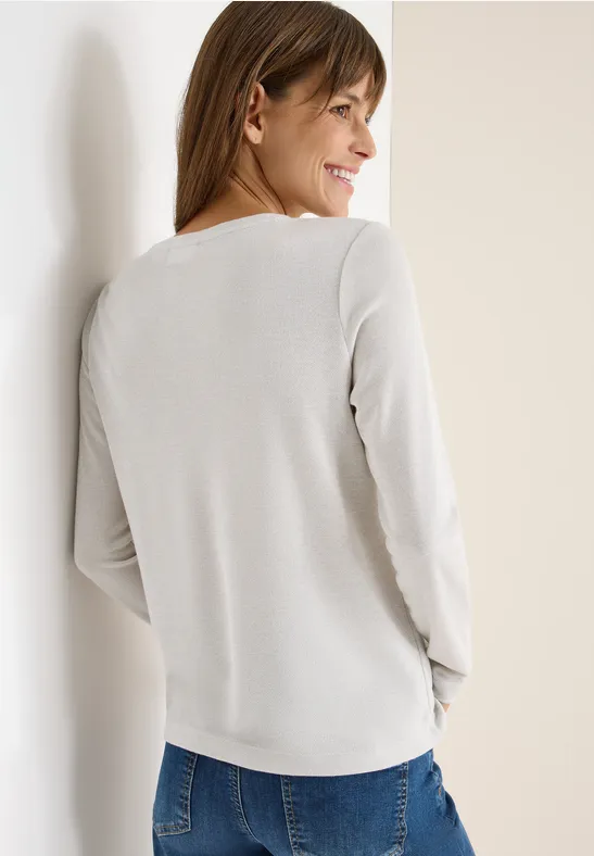 Langarmshirt mit dezentem Glitzer