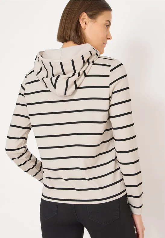 Lässiges gestreiftes Kapuzenshirt