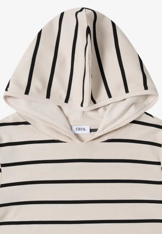 Lässiges gestreiftes Kapuzenshirt