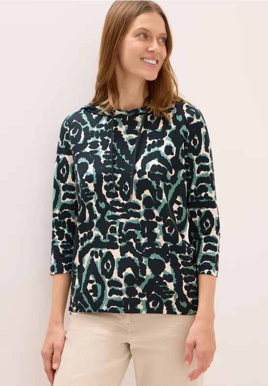Hoodie-Shirt mit abstraktem Grafikmuster