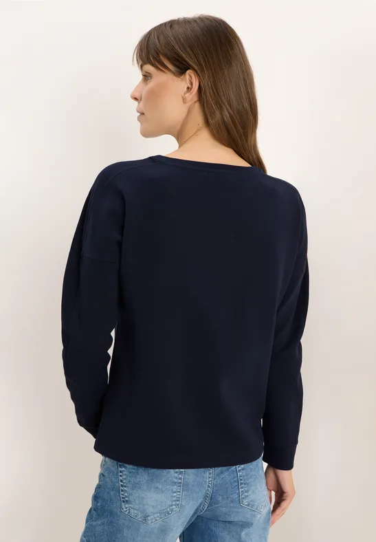 Sportives Langarmshirt mit Rippenstruktur