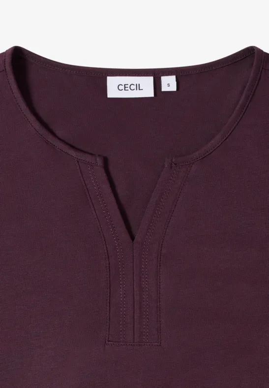 Langarm-Baumwollshirt im Tunika-Stil
