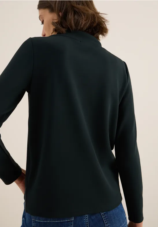 Lässiges Shirt mit Tunnelzug-Kragen