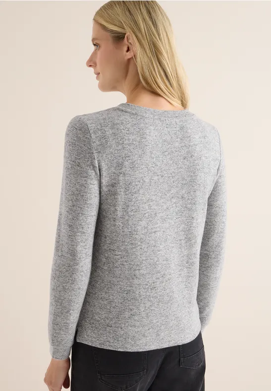 Kuscheliges Langarmshirt mit Rundhalsausschnitt