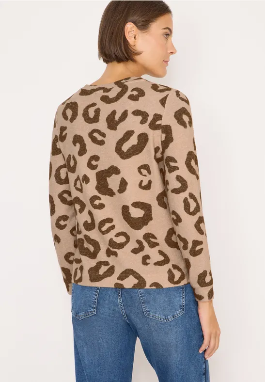 Langarmshirt mit Leopardenmuster