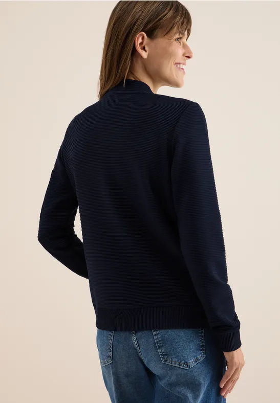 Strukturierter Ottoman Blouson mit Reißverschluss