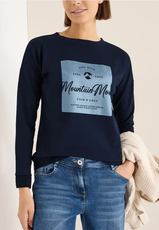 Langarmshirt mit Grafik-Print