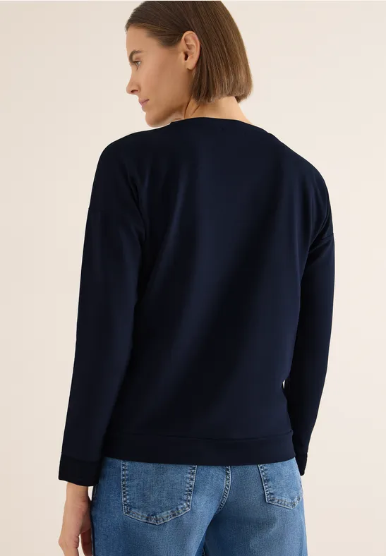 Langarmshirt mit Grafik-Print