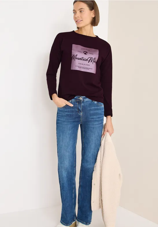 Langarmshirt mit grafischem Print