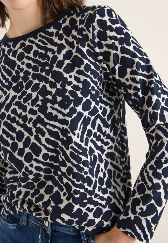 Langarmshirt mit Grafik-Print