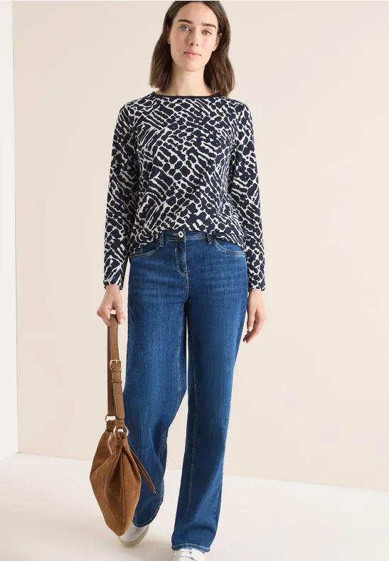 Langarmshirt mit Grafik-Print