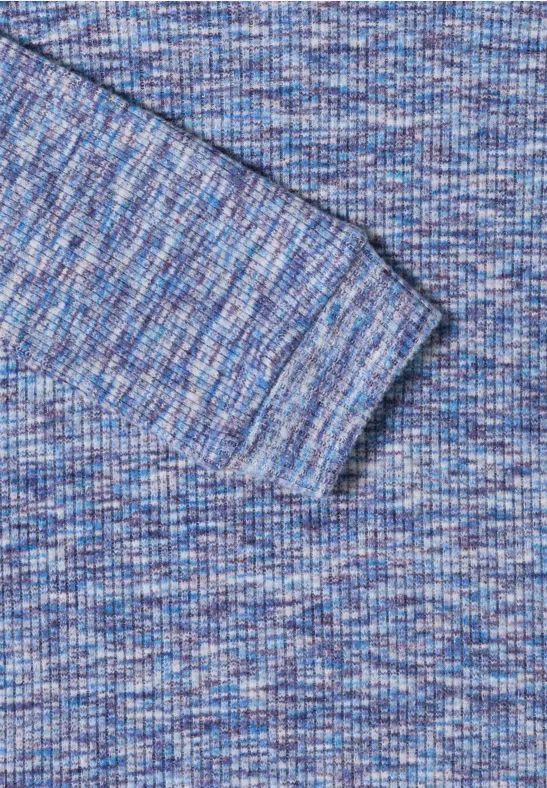 Softes Melange Ripp-Langarmshirt