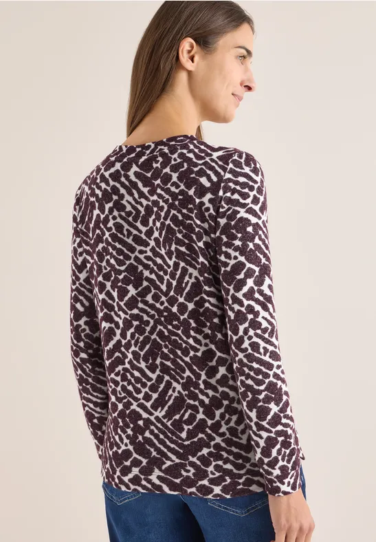 Langarmshirt mit grafischem Muster