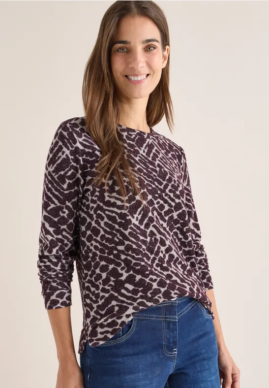 Langarmshirt mit grafischem Muster