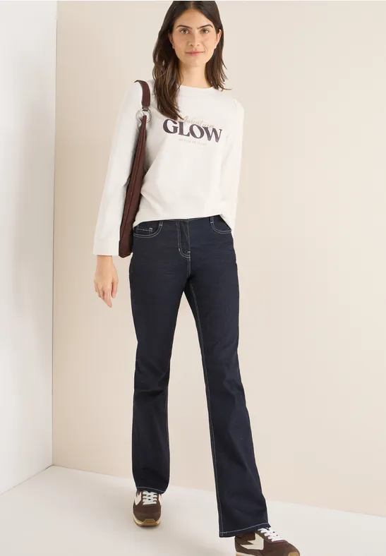 Langarmshirt mit Grafik-Print