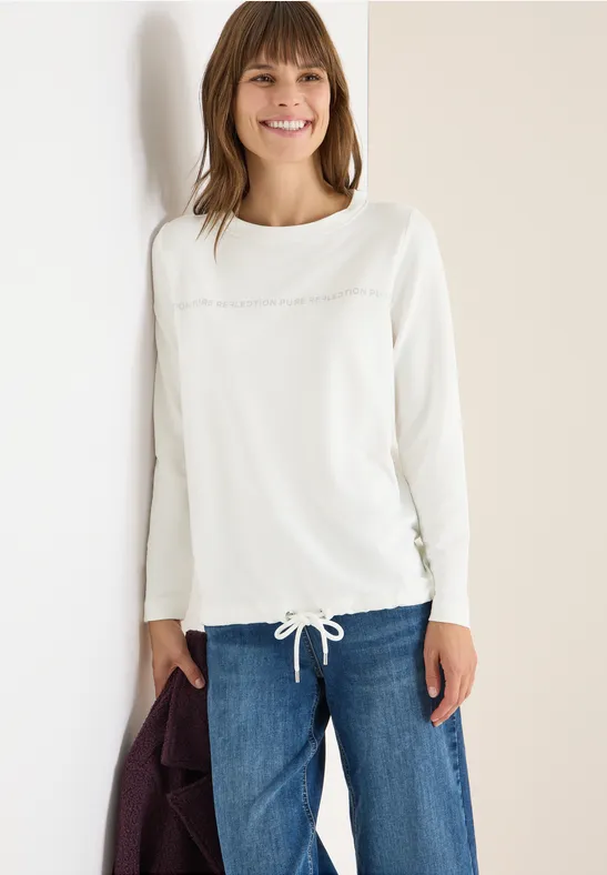 Lässiges Langarmshirt mit Tunnelzug