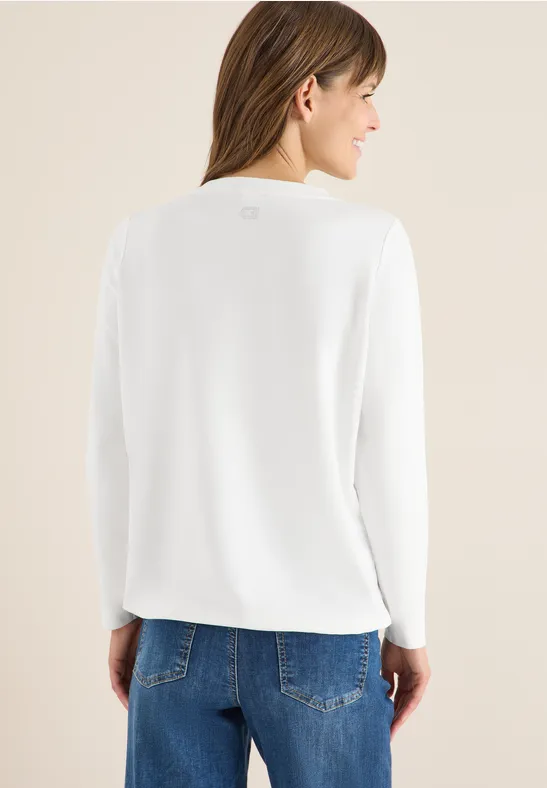 Lässiges Langarmshirt mit Tunnelzug