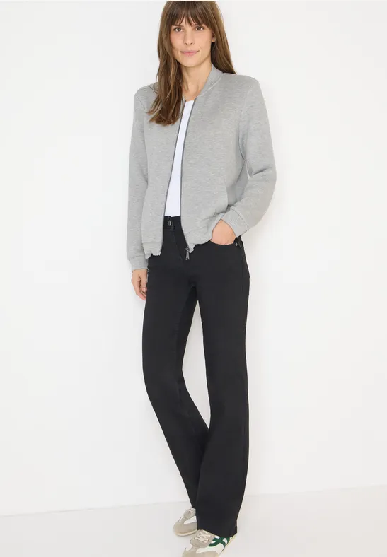 Sportliche Piquée-Blousonjacke mit Reißverschluss