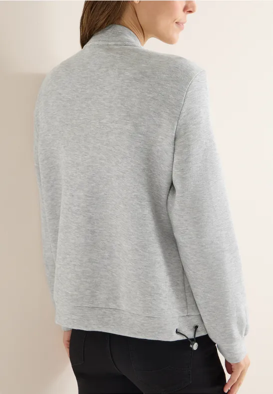 Sportliche Piquée-Blousonjacke mit Reißverschluss