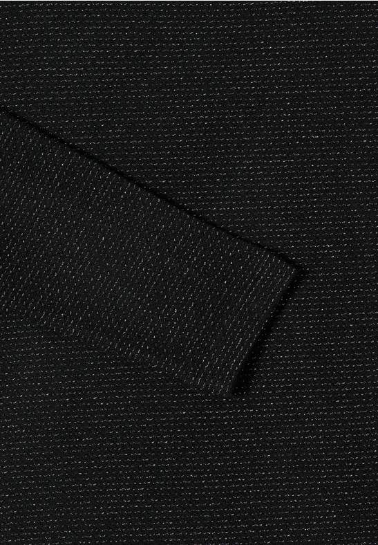 Glitzer-Strukturshirt mit U-Boot-Ausschnitt