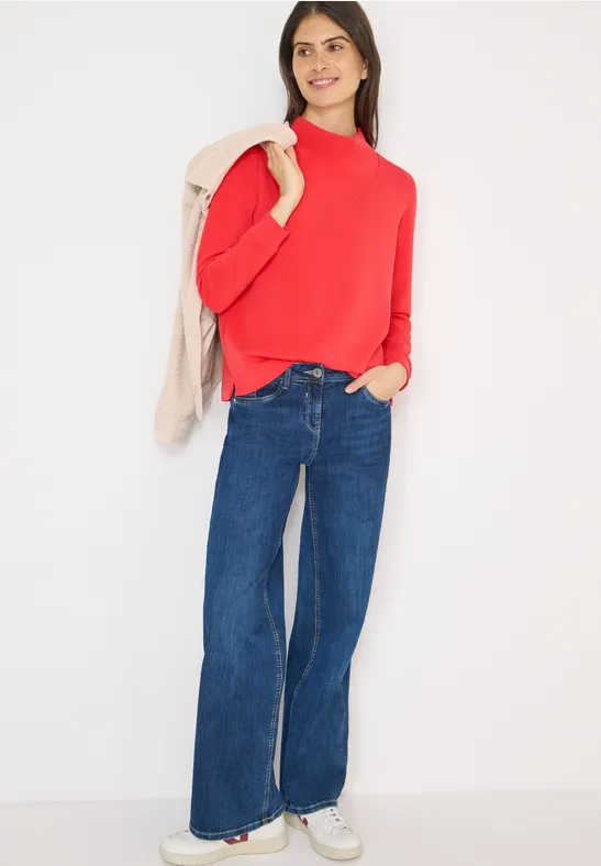 Gemütliches Langarmshirt mit Kuschelkragen